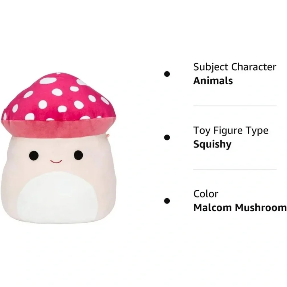 Squishmallow Malcolm The Mushroom Toy - 14 Inch NWT